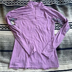 Noble Outfitters Purple Workout 1/4 Zip Top Size Small